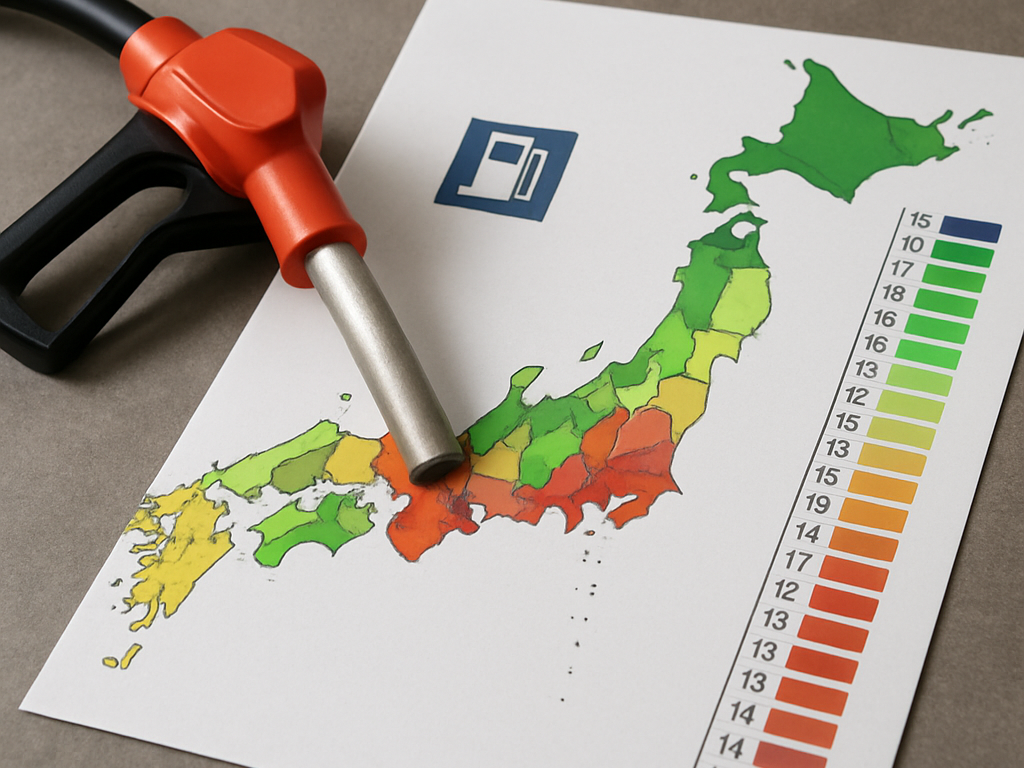 車内のスマホ地図に並ぶ給油アイコンを見比べ、隣県まで走る是非を検討